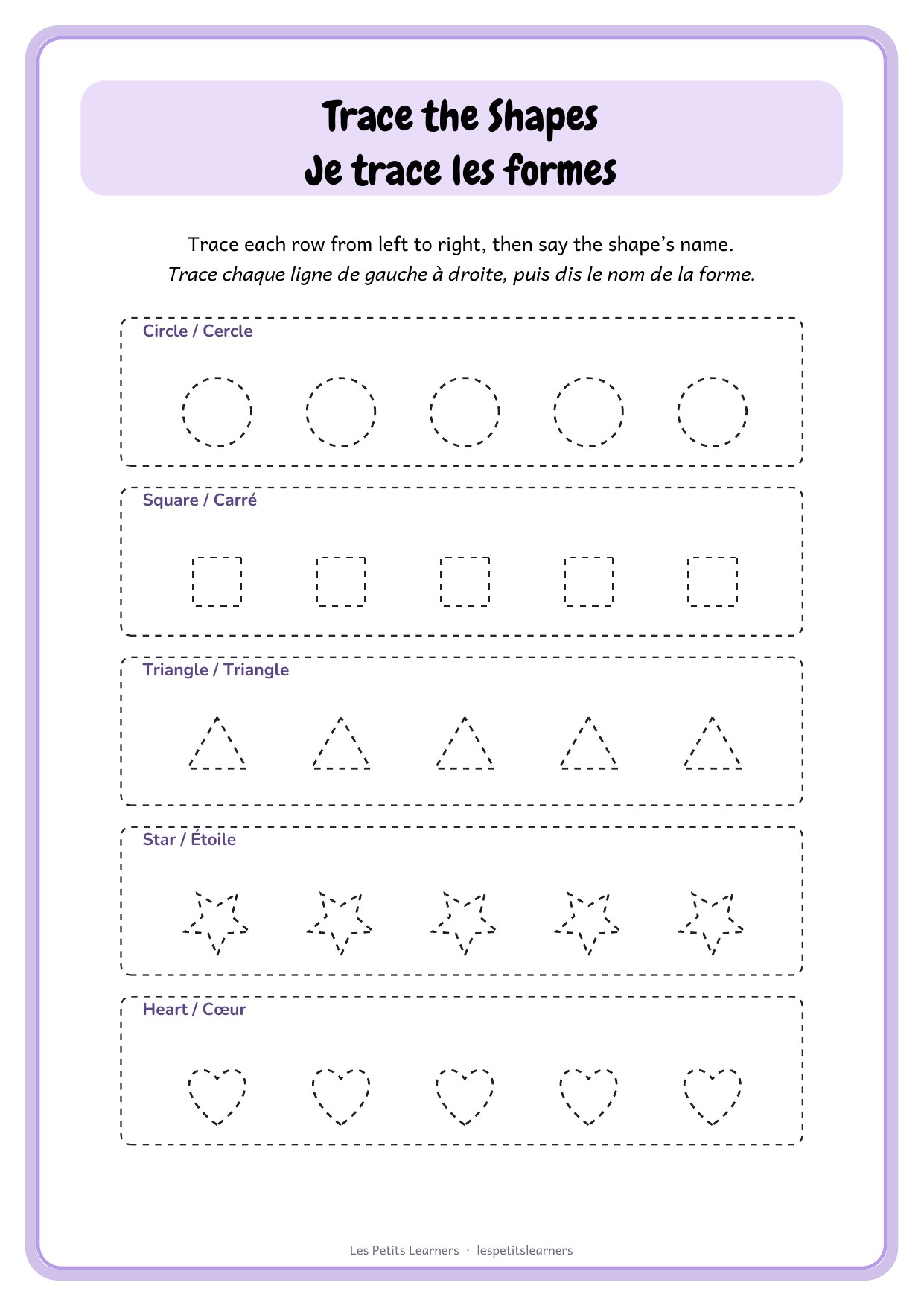 Trace the Shapes