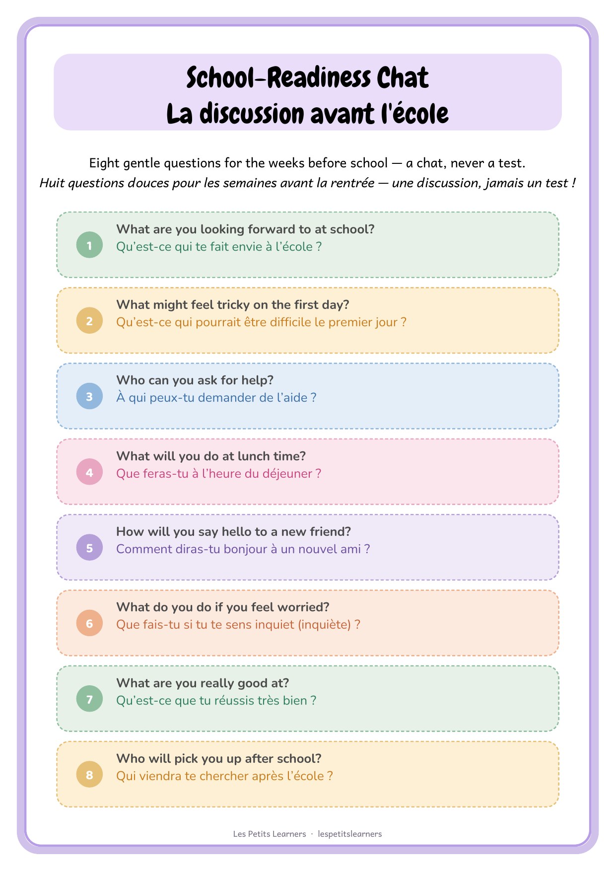 School-Readiness Chat (parent guide)