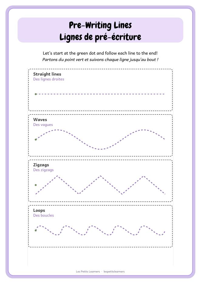 Pre-Writing Lines — Preview